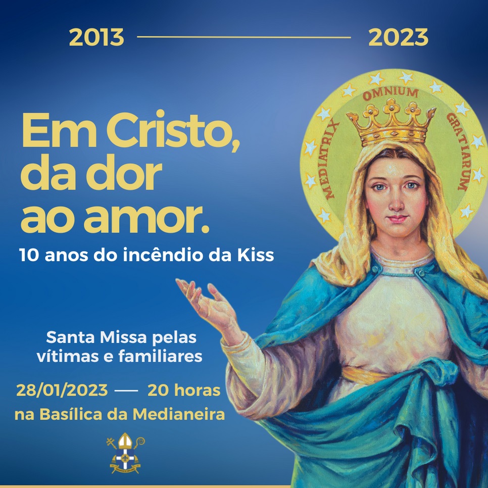 Arquidiocese de Santa Maria realiza Missa pelos 10 anos do incêndio da Boate Kiss