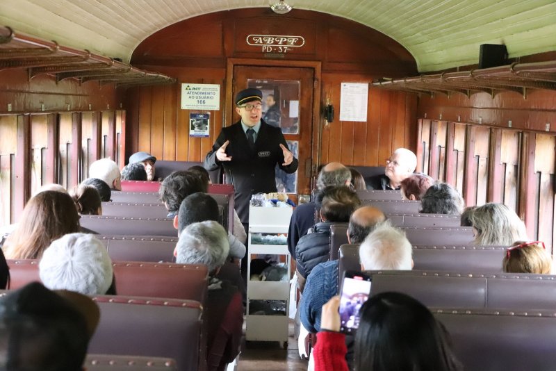 Trem da Quarta Colônia teve vagões lotados no final de semana