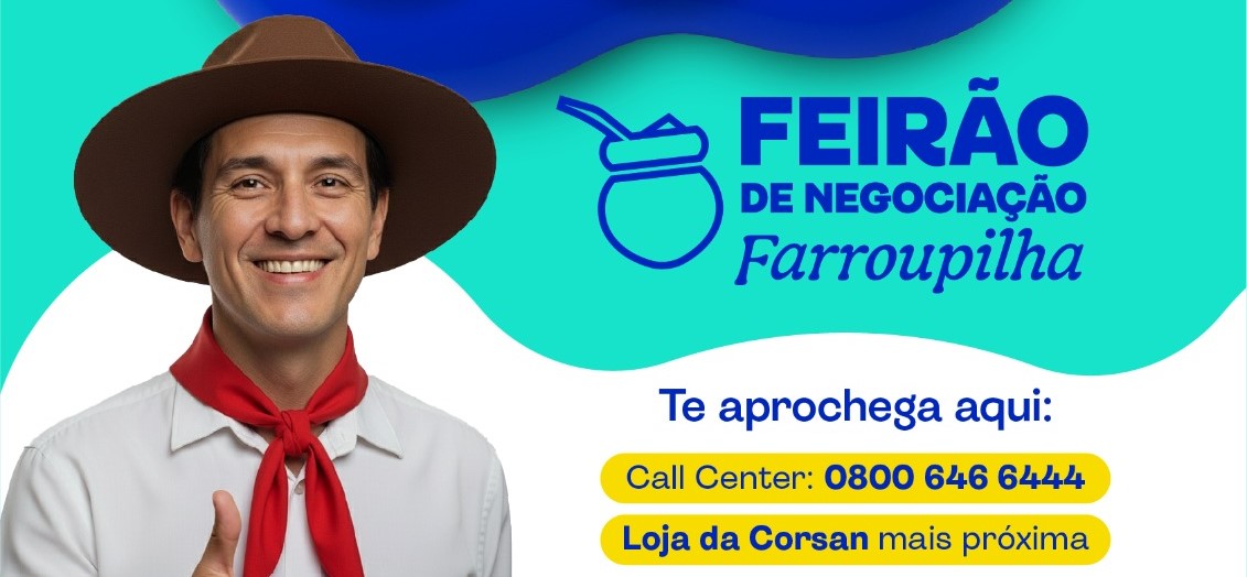 Corsan realizará feirão de renegociação de dívidas a partir desta segunda-feira (15)