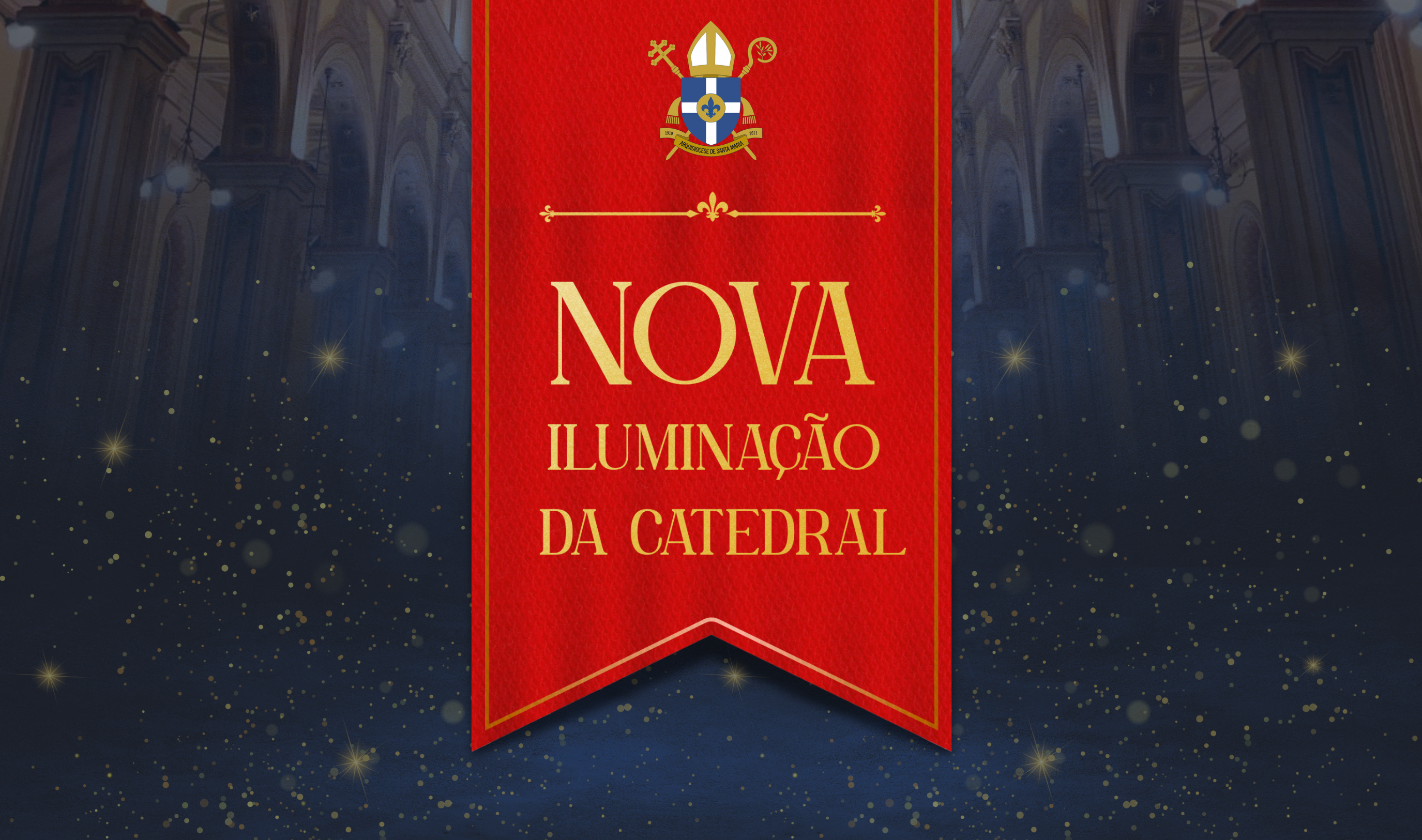 Missa da Candelária marca inauguração da nova iluminação da Catedral Metropolitana de Santa Maria