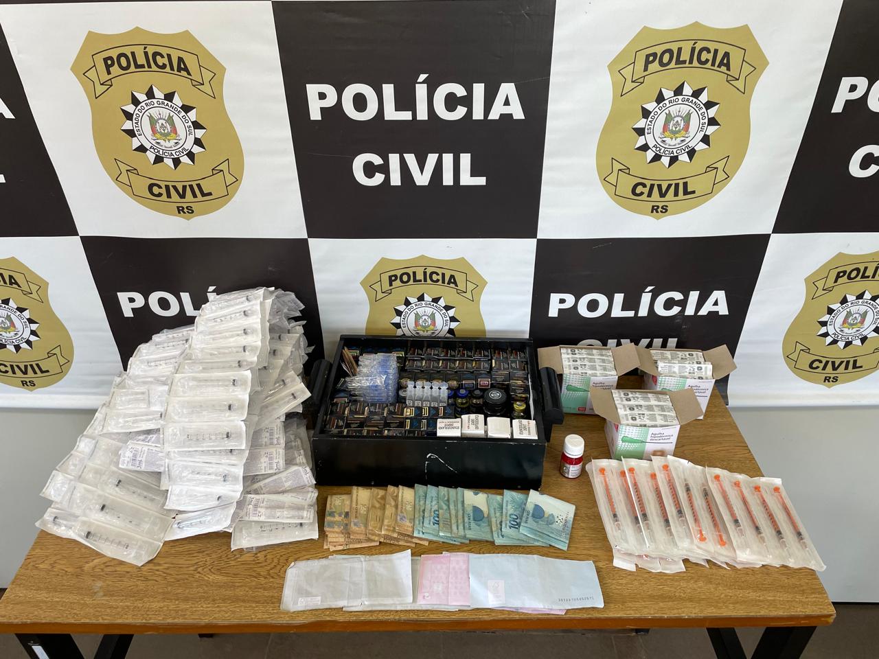 Polícia Civil prende duas pessoas em Faxinal do Soturno por armazenar e vender anabolizantes proibidos