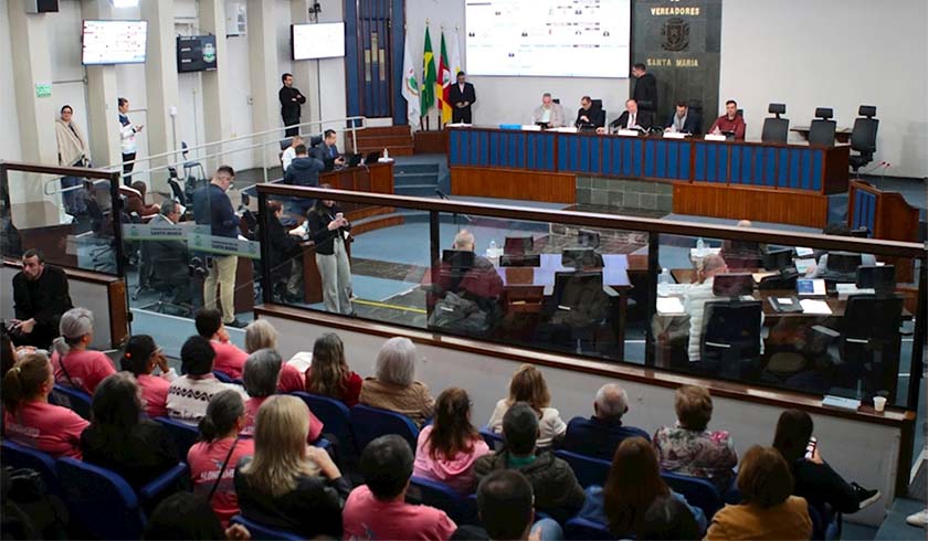 Sete vereadores reapresentam projeto para criar terceira sessão semanal na Câmara de Santa Maria