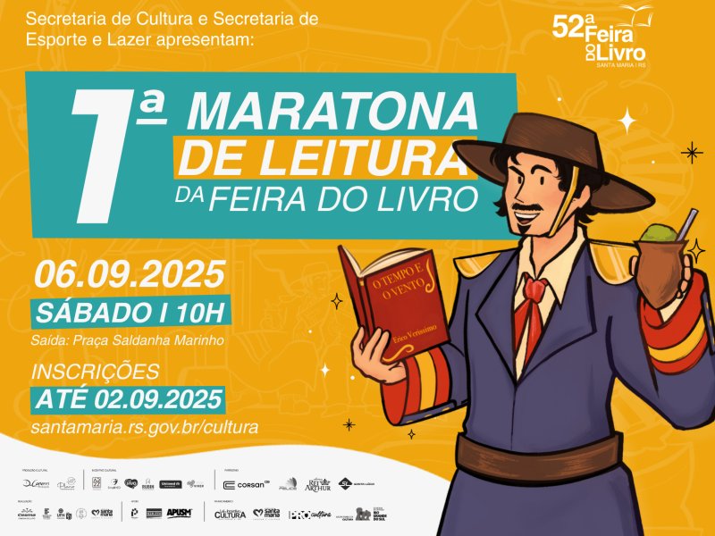 1ª Maratona de Leitura combina esporte e literatura na 52ª Feira do Livro de Santa Maria