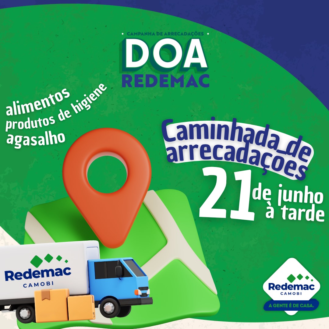 Redemac Camobi convida você para um gesto de calor e solidariedade neste sábado (21) 